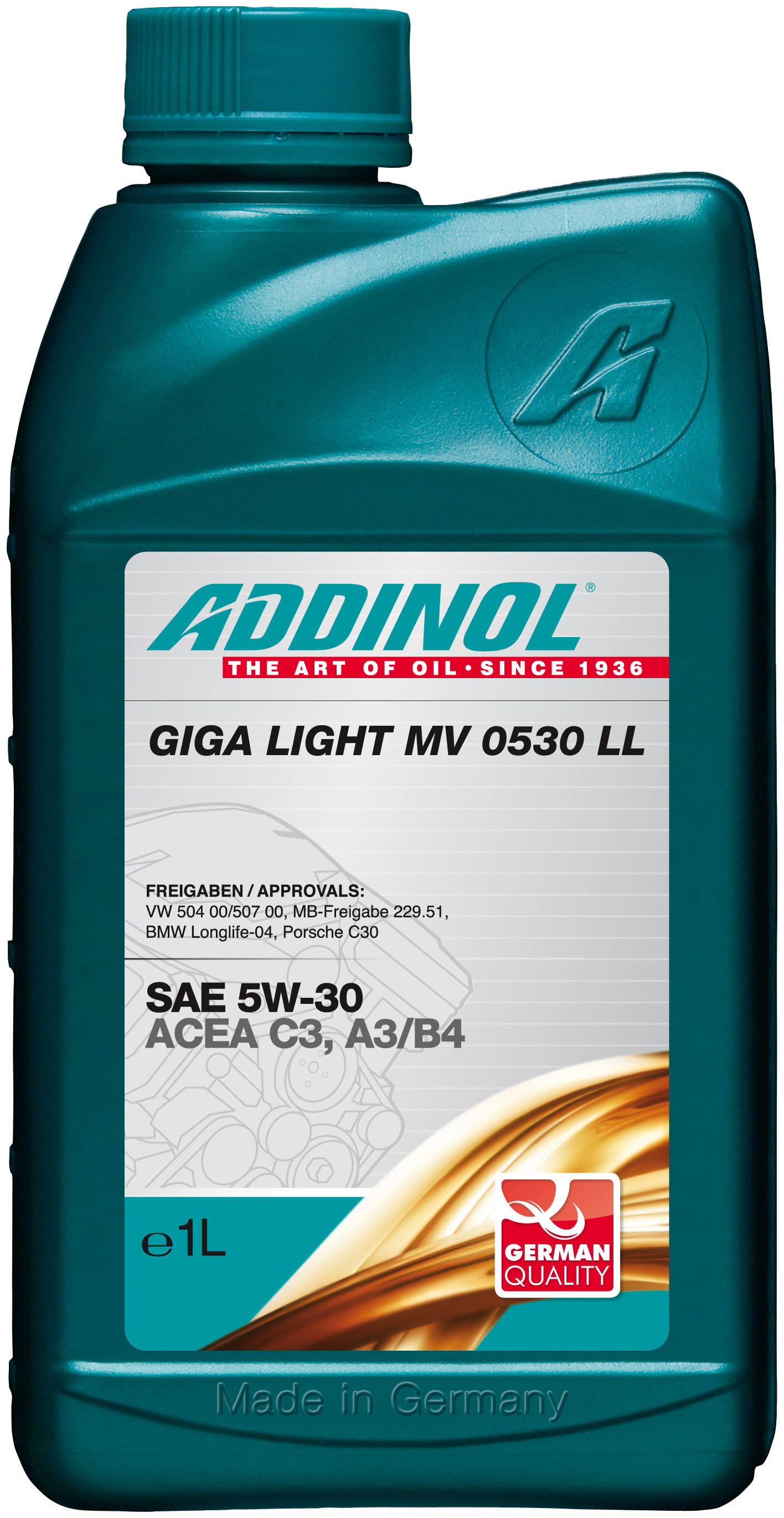 Giga Light (Motorenol) MV 0530 LL 5W-30, 1л 4014766072573 ADDINOL – фото